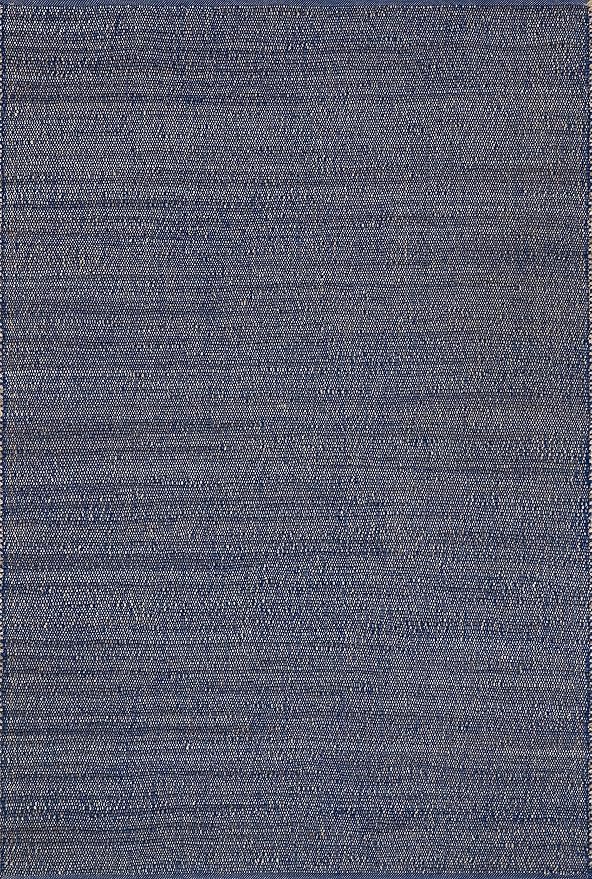 nuLOOM 5x8 Elfriede Jute & Cotton Hand Woven Area Rug, Blue, Solid Rustic Farmhouse Style, Weaved Design, Natural Fiber, For Bedroom, Living Room, Dining Room, Hallway, Office, Entryway