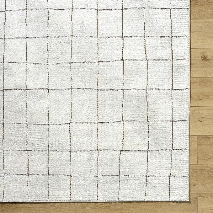 Livabliss x Our PNW Home Cascade Minimalist Area Rug, 6'7" x 9', Ivory