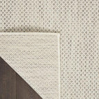 Nourison Home Courtyard Ivory Silver 2'2" x 10' Area Rug - Easy Clean, Non Shedding, Bed Room, Living Room, Dining Room, Kitchen (10' Runner)