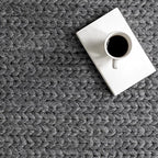 Nuloom Penelope Charcoal, 6' x 9', Hand-Braided, Wool & Cotton, Soft and Textured, High Traffic, Stain Resistant, Easy Clean, Durable Area Rug for Bedroom, Living Room, Dining, Foyer, Entryway
