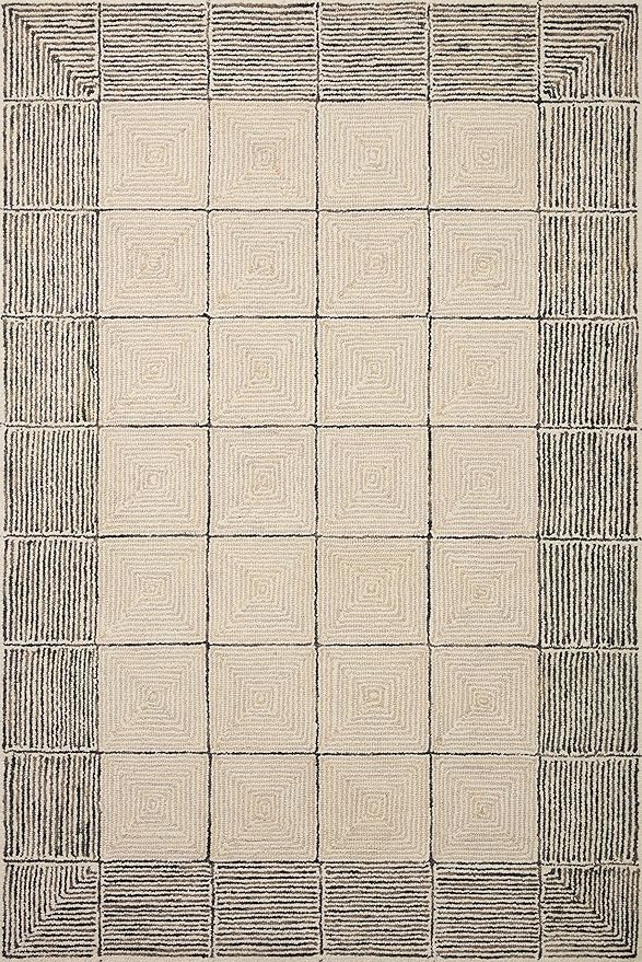 Loloi Chris Loves Julia Francis Collection FRA-02 Cream/Black 8'-6" x 12' Area Rug