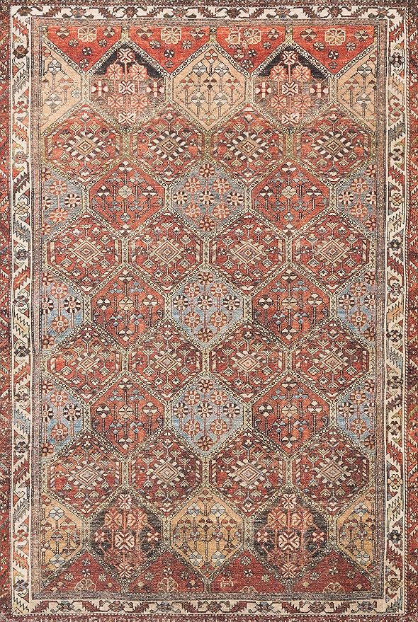 Loloi Loren Collection LQ-16 Spice/Multi 2'-6" x 7'-6" Runner Rug