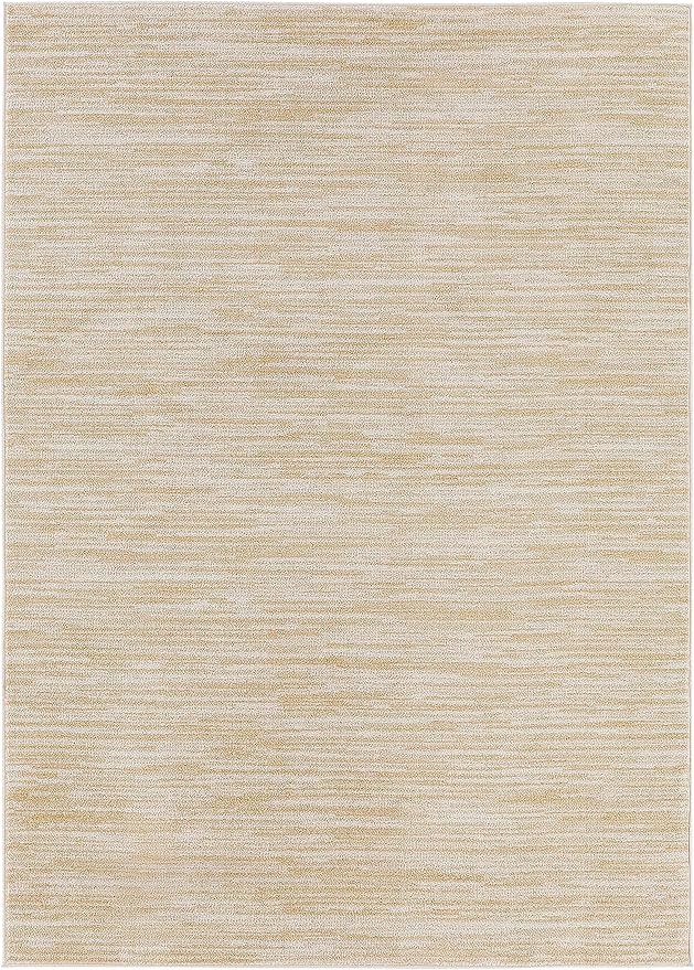 Nourison Home Nourison Essentials Ivory Gold 4' x 6' Area Rug - Easy Clean, Non Shedding, Bed Room, Living Room, Dining Room, Kitchen (4' x 6')