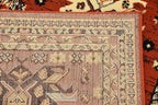 Unique Loom Taftan Collection Border Geometric Tribal Inspired Design Area Rug (2' 7 x 10' 0 Runner, Terracotta/ Ivory)