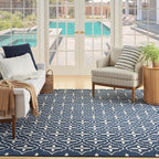 Nourison Home Nourison Essentials Navy Ivory 6' x 9' Area Rug - Easy Clean, Non Shedding, Bed Room, Living Room, Dining Room, Kitchen (6' x 9')