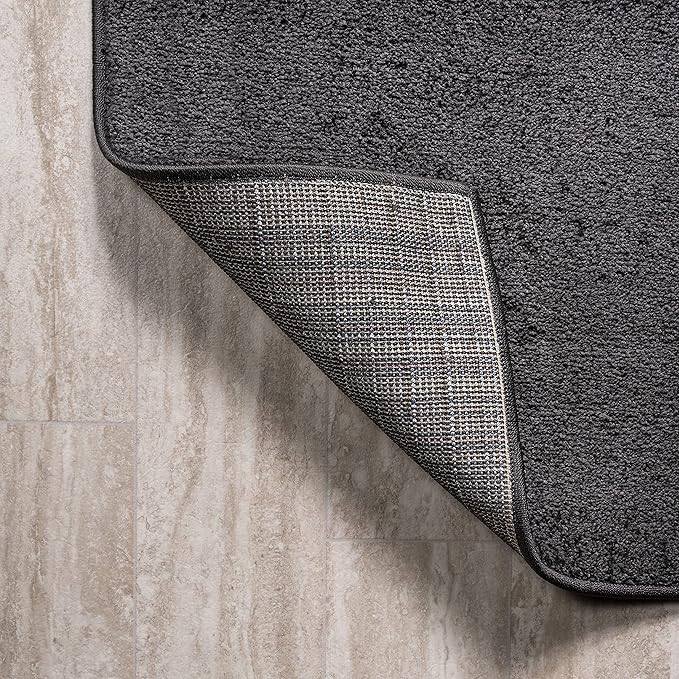JONATHAN Y Haze Solid Low-Pile Black Runner Rug 2x14, Coastal,Bohemian,Minimalist,Classic, Easy-Cleaning for Living Room,Bedroom,Kitchen,Pet Friendly,Non-Shedding (SEU100I-214)