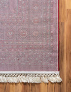 Unique Loom Tekke Collection Over-Dyed Saturated Traditional Torkaman Area Rug, 8 ft x 11 ft, Red/Burgundy