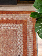 Alfa Rich 9x12 Burnt Orange Area Rugs for Living Room Bedroom Decor Cotton Washable Pet Friendly