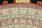 Unique Loom Taftan Collection Border Geometric Tribal Inspired Design Area Rug (8' 0 x 8' 0 Round, Terracotta/ Ivory)