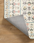 Loloi Rifle Paper Co. Eden Collection EDE-03 Lattice Ivory 2'-0" x 5'-0" Accent Rug feat. CloudPile™