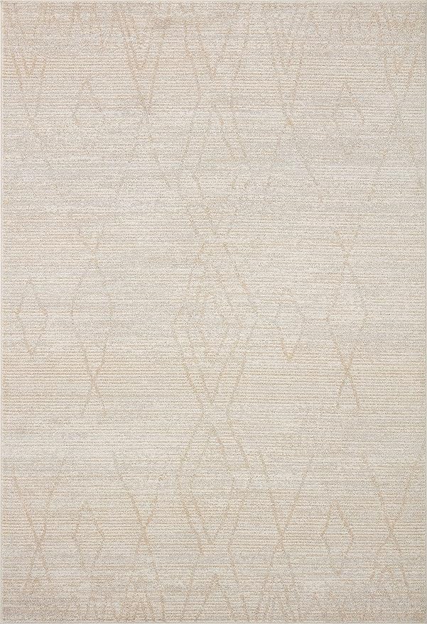 Loloi Kamala Collection KAM-03 Natural/Mist 4'-0" x 6'-0" Accent Rug