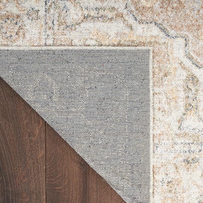 Nourison Home Astra Machine Washable Beige 2'2" x 10' Area Rug - Easy Clean, Non Shedding, Bed Room, Living Room, Dining Room, Kitchen (10' Runner)