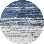 SAFAVIEH Adirondack Collection Area Rug - 10' Round, Navy & Ivory, Modern Ombre Design, Non Shedding & Easy to Clean, Ideal for Living Room, Bedroom, Office, Dining Space (ADR113N)