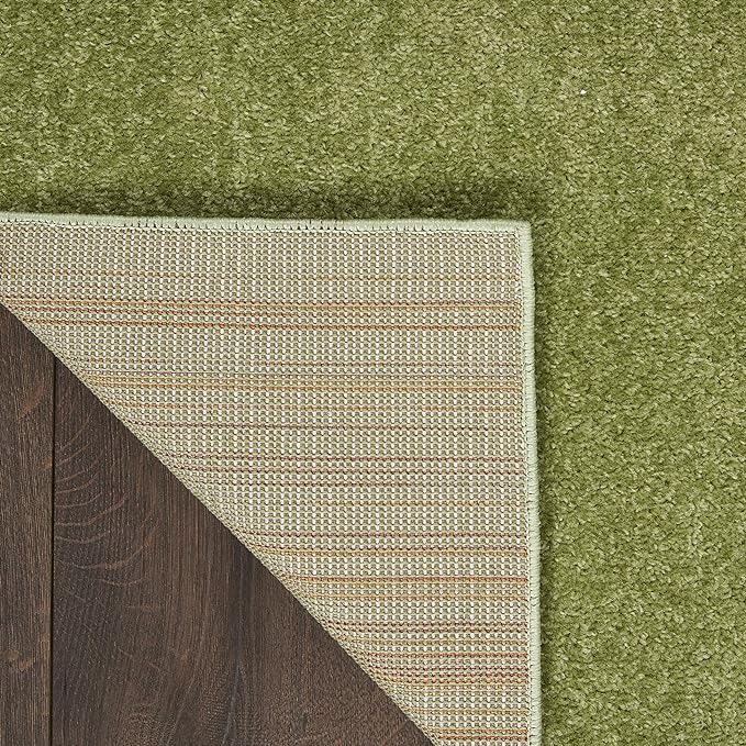 Nourison Home Nourison Essentials Green 6' x 9' Area Rug - Easy Clean, Non Shedding, Bed Room, Living Room, Dining Room, Kitchen (6' x 9')