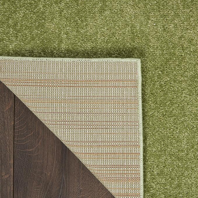 Nourison Home Nourison Essentials Green 7' x Square Area Rug - Easy Clean, Non Shedding, Bed Room, Living Room, Dining Room, Kitchen (7' x Square)
