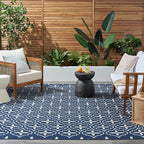 Nourison Home Nourison Essentials Navy Ivory 6' x 9' Area Rug - Easy Clean, Non Shedding, Bed Room, Living Room, Dining Room, Kitchen (6' x 9')