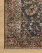 Loloi Chris Loves Julia Jules Collection JUL-10 Ocean/Spice 9'-6' x 14', .13' Pile Height, Area Rug