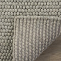 SAFAVIEH Natura Collection Accent Rug - 2'3" x 4', Silver, Handmade Wool Blend, Textured Design, Ideal for Hallway, Bedroom, Foyer (NAT620C)