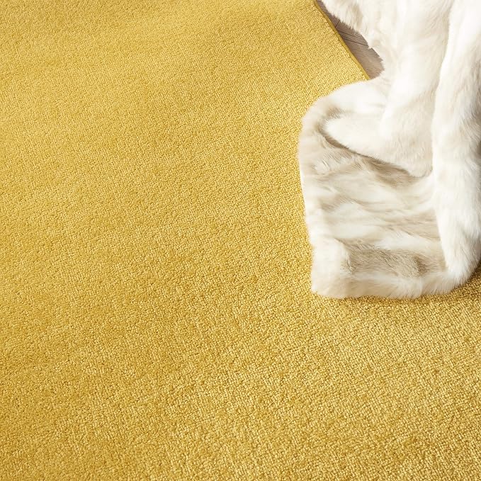 Nourison Home Nourison Essentials Yellow 7' x Square Area Rug - Easy Clean, Non Shedding, Bed Room, Living Room, Dining Room, Kitchen (7' x Square)