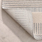 Well Woven Harlow Collection Briar Beige - Modern Tribal Minimalist Geometric 8x10 Area Rug - Ideal for Living Room, Dining Room & Bedroom - Durable, Stain Resistant & Easy to Clean