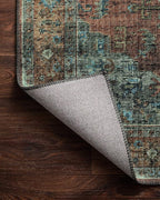 Loloi Skye Collection SKY-07 Terracotta/Sky 6'-0" x 9'-0" Area Rug