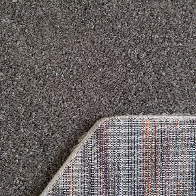 Unique Loom Solo Collection Area Rug - Calabasas (5' 3" Octagon, Gray)