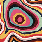 Irregular Shaped Handmade Wool Rug | Modern Colourful Stripe Premium Area Rug Perfect for Home Decor (Multi, 10x10 ft)