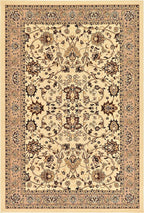 Unique Loom Sialk Hill Collection Area Rug - Washington (6' 1" x 9' Rectangle Ivory/Black)