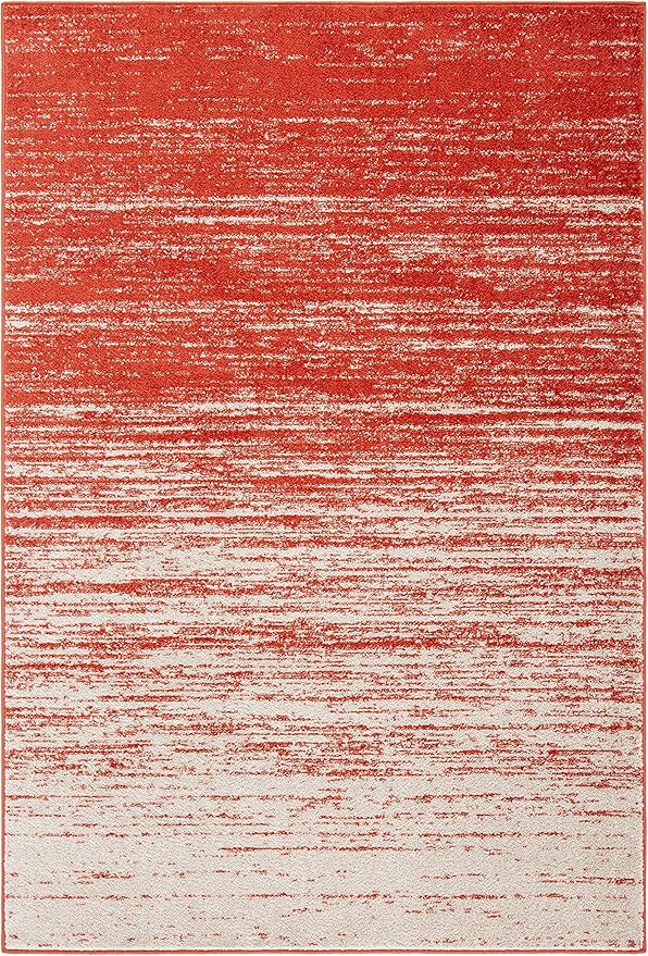 SAFAVIEH Area Rug 3x5 - Adirondack Collection - Orange & Grey, Modern Ombre Design, Non Shedding & Easy to Clean, Ideal for Living Room, Bedroom, Office, Dining Space (ADR113P)