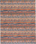 Dash & Albert Paint Chip Stone Hand Micro Hooked Wool Rug, 7.5 X 9.5 Feet, Multicolored/Pink Geometric Pattern