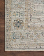 Loloi Magnolia Home by Joanna Gaines Millie Collection MIE-02 Sky/Gold 9'-6" x 13'-1", .25" Pile Height, Area Rug