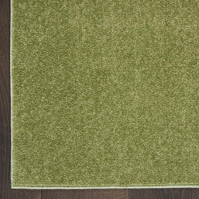 Nourison Home Nourison Essentials Green 9' x Square Area Rug - Easy Clean, Non Shedding, Bed Room, Living Room, Dining Room, Kitchen (9' x Square)