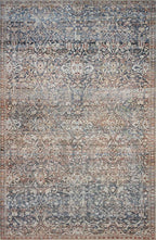 Loloi Chris Loves Julia Jules Collection JUL-06 Denim/Spice 2'-0'' x 5'-0'', .13" Pile Height, Accent Rug