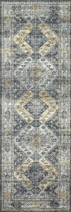 Loloi II Skye Collection SKY-09 Graphite/Silver 2'-6" x 10'-0" Runner Rug