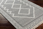 Mark&Day Wool Rugs, 2x8 Nishnabotny Cottage Dark Gray Runner Area Rug, Grey Beige Carpet for Hallway, Kitchen, Bedroom or Living Room (2'6" x 8' Runner)