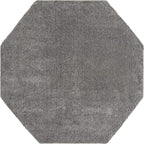 Unique Loom Solo Collection Area Rug - Calabasas (7' 10" Octagon, Gray)