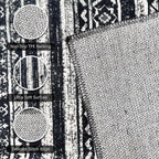 RUGSURE Washable Area Rugs 2'6'' x 8' - 1/6 Thick - Moroccan-Inspired -Stain & Water Resistant Non-Slip - Resistant Rug for Living Room, Bedroom, Nursery, Pet & Child Friendly (Black)