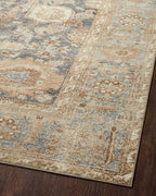 Loloi Margot Collection MAT-03 Ocean/Spice 5'-0" x 7'-6" Area Rug feat. CloudPile, No-Shed Easy Clean Large Patterned Area Rug for Living Room, Bedroom, Dining Area