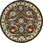 Unique Loom Espahan Collection Area Rug - Cape Cod (7' 10" Round, Green/ Black)
