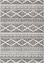 SAFAVIEH Area Rug 4x6 - Tulum Collection - Ivory & Black, Moroccan Boho Tribal Design, Non-Shedding & Easy to Clean, Ideal for Living Room, Bedroom, Dining Space (TUL272B)