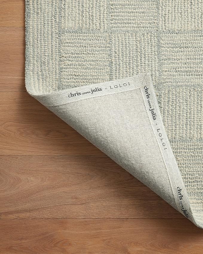 Loloi Chris Loves Julia Francis Collection FRA-03 Silver/Sky 2'-6" x 9'-9" Runner Rug