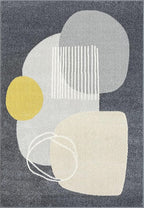 Abani Deco Collection Area Rug - Grey Minimalist Design -7'9" x 10'2"(8'x10') - Easy to Clean - Durable for Kids and Pets - Non-Shedding - Medium Pile - Soft Feel - for Living Room, Bedroom & Office