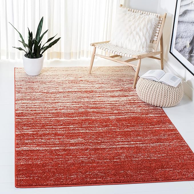 SAFAVIEH Adirondack Collection Accent Rug - 4'5" x 6'5", Orange & Grey, Modern Ombre Design, Non Shedding & Easy to Clean, Ideal for Living Room, Bedroom, Office, Dining Space (ADR113P)