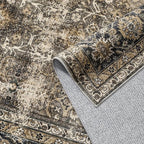Brown Runner Rug 3x12 Vintage Area Carpet Hallway Long Indoor Kitchen Washable Living Room Low Pile Traditional Distressed Retro Accent Throw Rug Non Slip Laundry Bathroom Office Dining Room