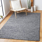 SAFAVIEH Area Rug 4x6 - Natura Collection - Dark Grey, Handmade Wool Blend, Textured Design, Ideal for Living Room, Bedroom, Dining Space (NAT620H)