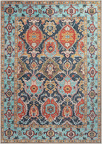 Keen Home Design 9x12 Rug - Machine Washable Area Rug with Non-Slip Backing, Ideal for Living Room, Dining Room, Bedroom - Vintage, Easy Clean, Durable, Low Pile Rug - (9' x 12')