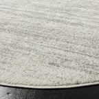 SAFAVIEH Adirondack Collection Area Rug - 8' Round, Light Grey & Grey, Modern Ombre Design, Non Shedding & Easy to Clean, Ideal for Living Room, Bedroom, Office, Dining Space (ADR113C)