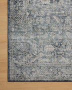 Loloi Amber Lewis Josie Collection JOS-01 Ocean/Natural 7'-6" x 9'-6", .13" Pile Height, Low Profile, Machine Washable, Area Rug