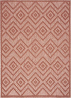 Nourison Home Versatile Coral Orange 5' x 7' Area Rug - Easy Clean, Non Shedding, Bed Room, Living Room, Dining Room, Kitchen (5' x 7')