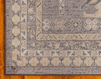 Unique Loom Taftan Collection Border Geometric Tribal Inspired Design Area Rug (6' 0 x 9' 0 Rectangular, Brown/ Tan)